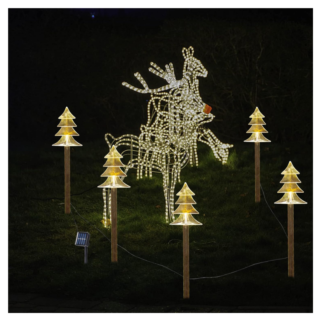 Kit de 5 Parales Pino Navideño Solar