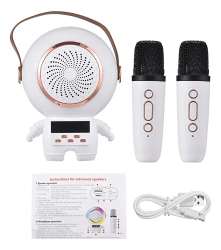 Karaoke Astronauta con 2 microfonos