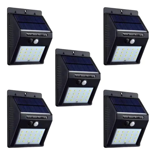 5 focos Solares de 20 led