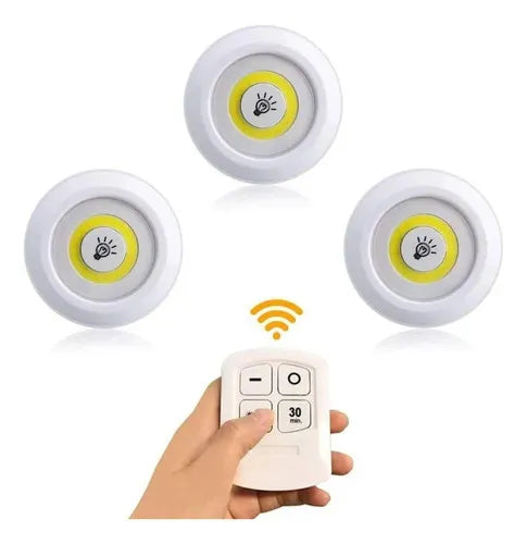 3 Luces Led Inalambricas Con Control luz