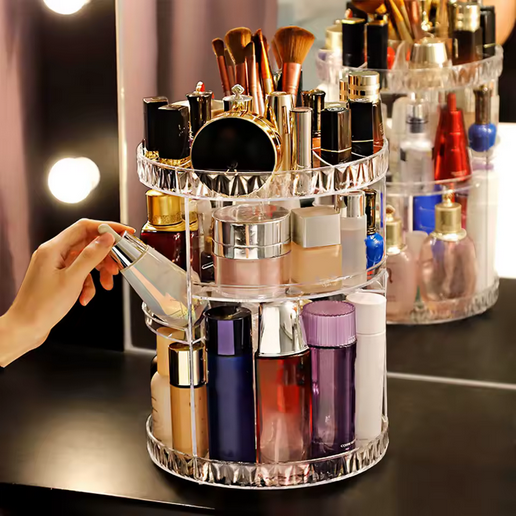 Organizador de maquillaje giratorio 360