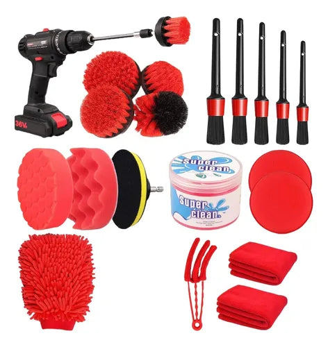 Limpieza Automovil Kit Detailing 18 Pcs