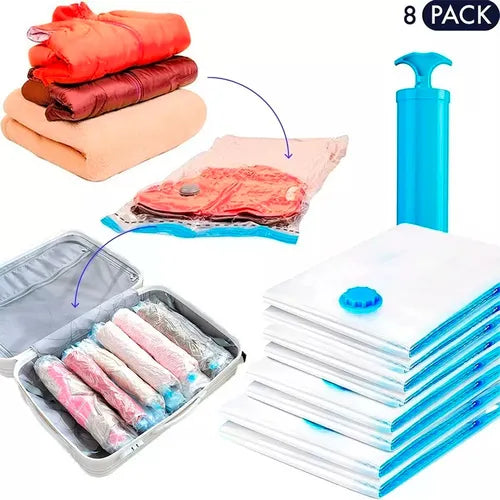 Pack 6 bolsas al vacio con Bomba Manual